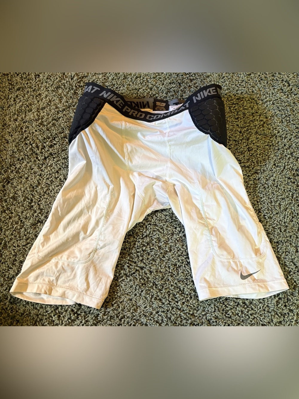 Nike Pro Combat HyperStrong Hip Tail Football Shorts White Size XXL Dri-Fit